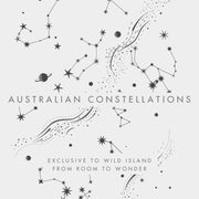 Wild Island Co's exclusive Australian constellations print by local artist. 