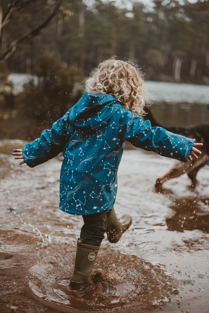 Storm Catcher Waterproof Kids Raincoat | Ocean Blue