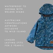 Wild Island Co Waterproof Kids Raincoat for boys+girls - Wild Island, Blue (2-9yrs) Kids and Adults Quality Clothing Designed in Tasmania Australia 4