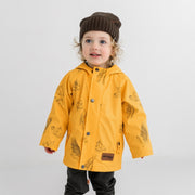 Boys raincoat - Boy wears mustard yellow Wild Island waterproof rain jacket 