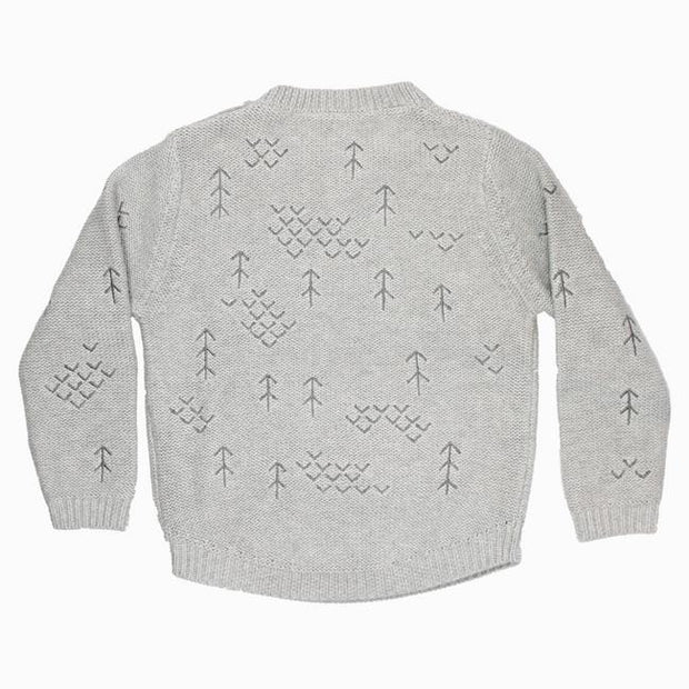 Wild Island Apparel | Windswept Pullover | Mist grey | For children who won’t let that windy chill shorten their adventures. Pull on this soft and cozy 100% cotton knitted jumper and explore a little longer. #wildislandapparel #genderneutralkidsclothes