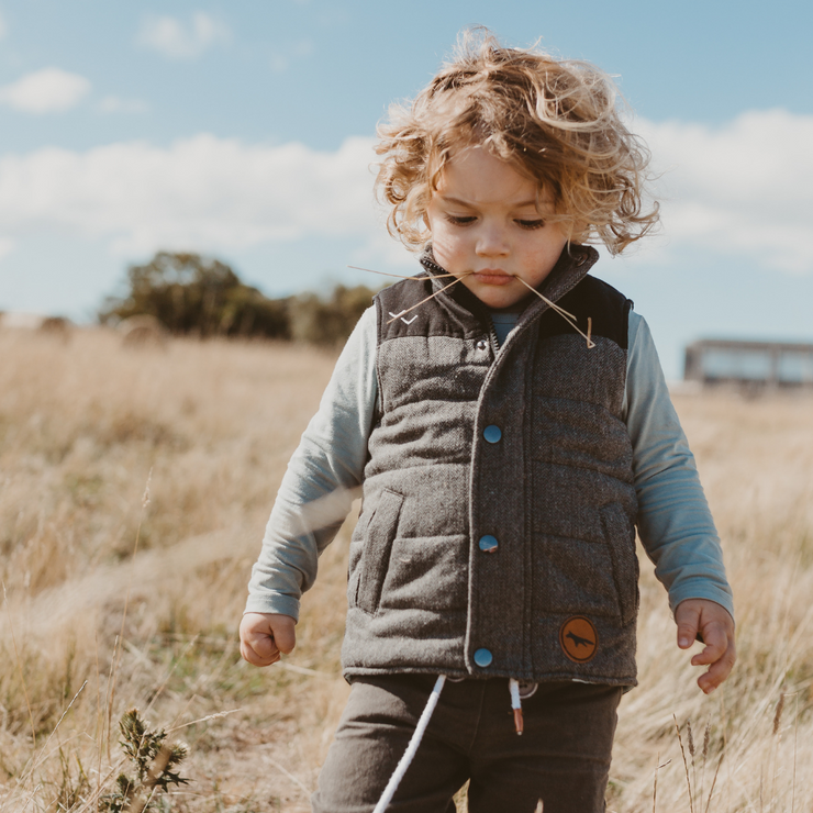 Puffer vest top for kids