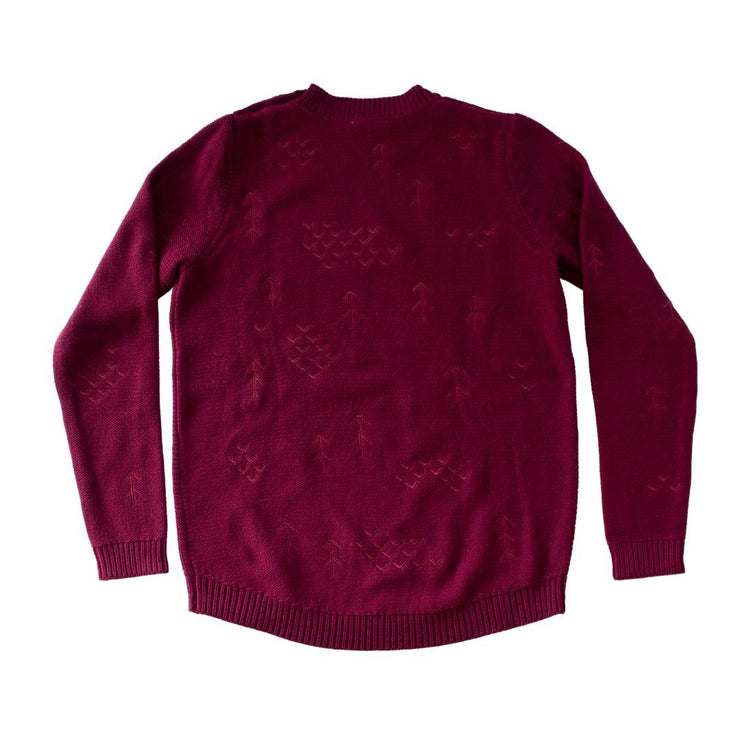 Wild Island Co Mens/Womens Jumper, cotton knitted pullover, Wild Island, Burgundy Red Kids and Adults Quality Clothing Designed in Tasmania Australia 3