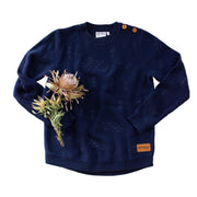 Wild Island Co Mens + Womens Jumper, cotton knitted pullover, Wild Island, Navy Blue Kids and Adults Quality Clothing Designed in Tasmania Australia 2